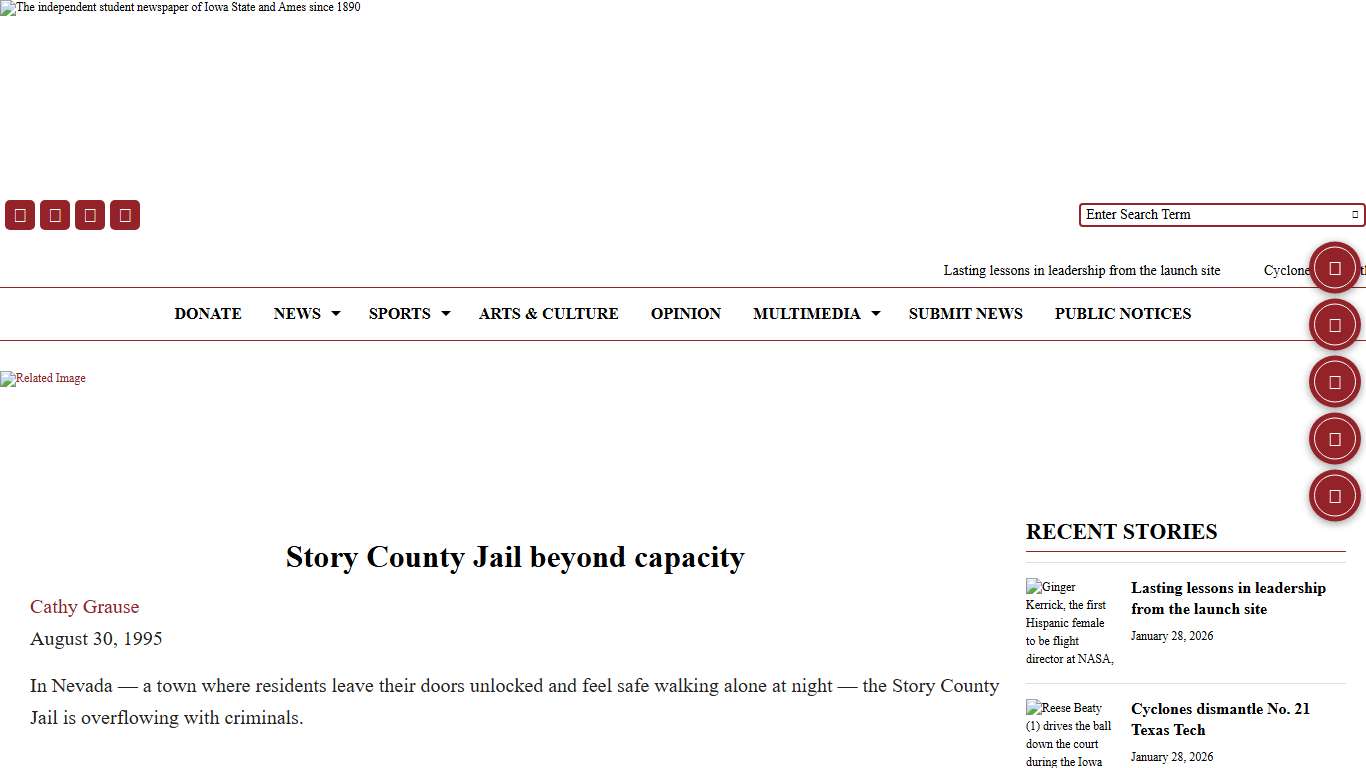 Story County Jail beyond capacity – Iowa State Daily